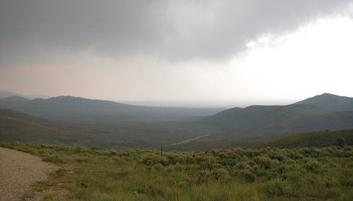 Rain falling east of Dove Creek Pass, Utah... 20050624 by listorama, Dove Creek Pass (7228 ft/2203m) is in the Dove Creek Mountains in northwestern Utah. It is traversed