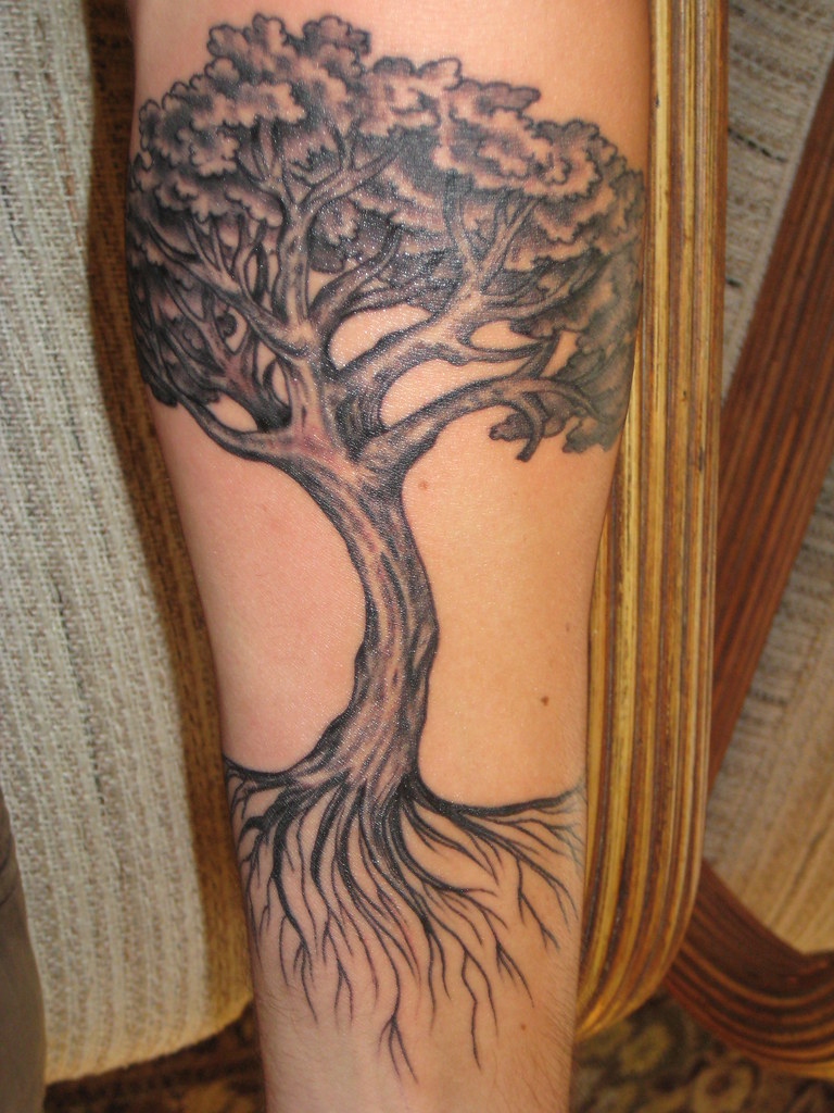 oak tree tattoo.