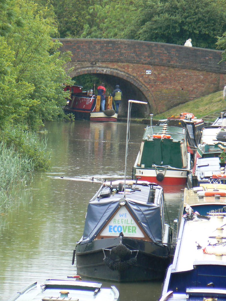 Narrow Boats on the Grand Union Canal at Crick