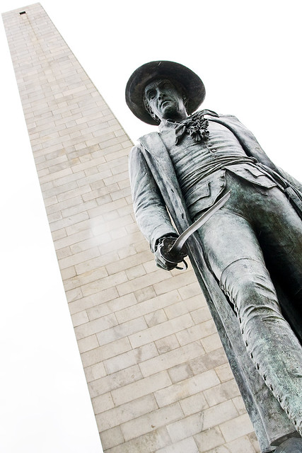 Bunker Hill Monument and Colonel William Prescott
