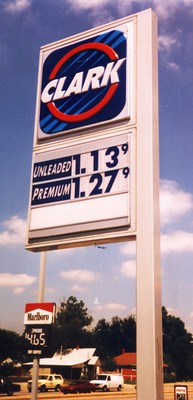 Gas Station Prices - Clark  Beech Grove, Indiana $1.13 (1996?)