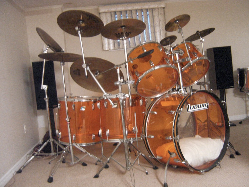 Amber Ludwig  Vistalite drum set