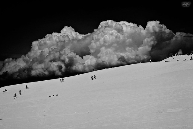 Dune du Pilat and clouds B&W - Bordeaux FR