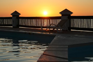 Sunset from the pool