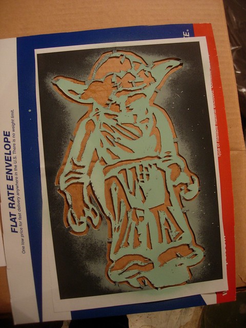 Yoda Stencil by Acamonchi
