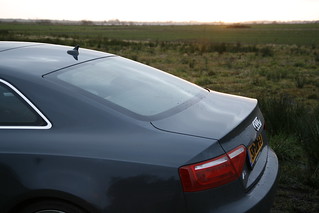 Audi A5 in sunset