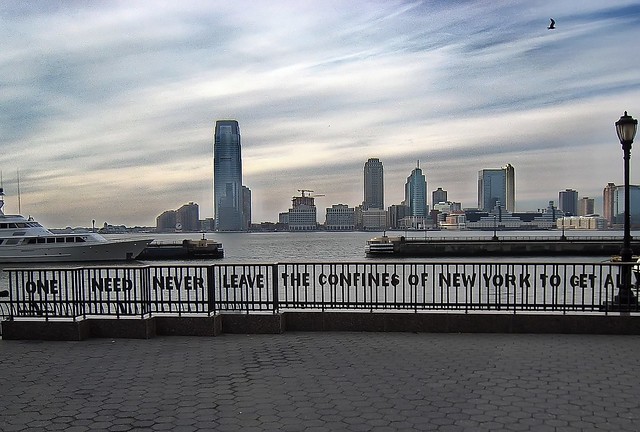 NJ Skyline from  Esplanade along Hudson River