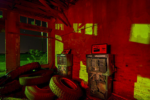 abandoned night texas gas pump dorchester