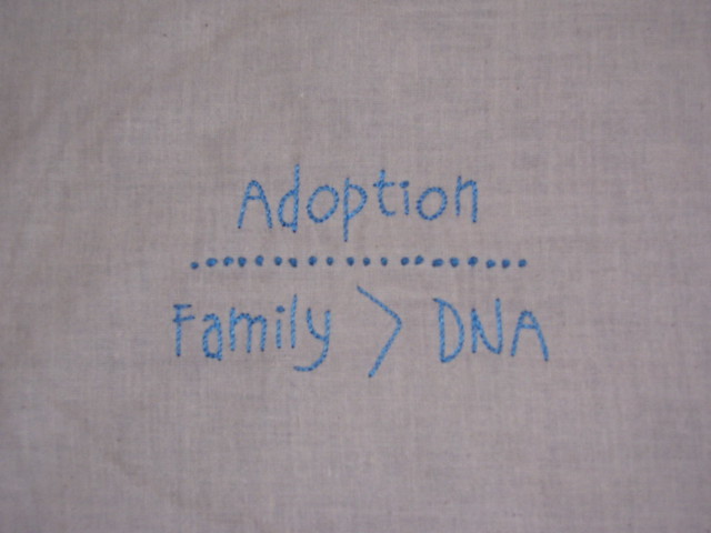 Adoption embroidery