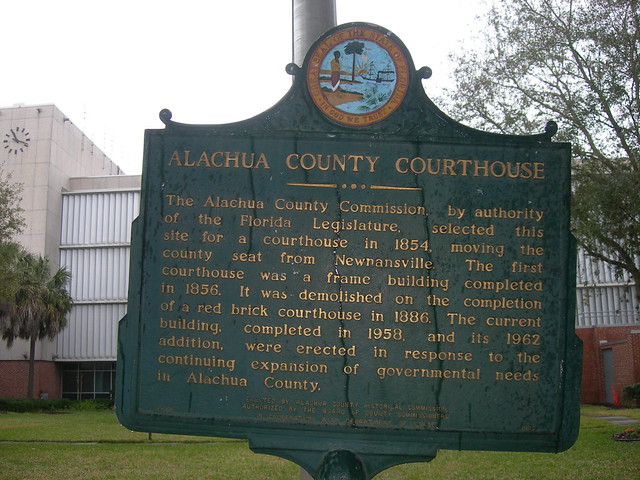 Alachua County Court House Marker