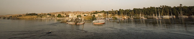 View of the Nile at Aswan, Egypt