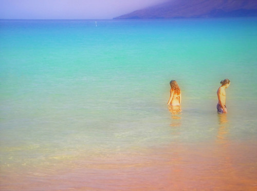 Ulua Beach Couple, Maui Hawaii, Orton Effect by Don Briggs