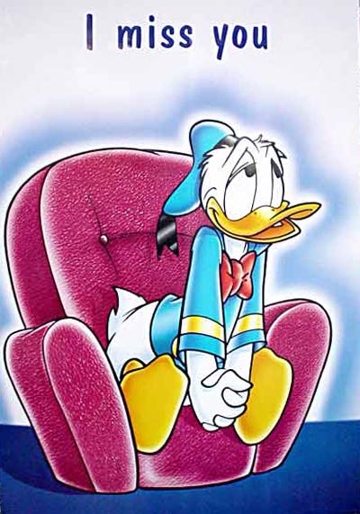 Donald Duck - I Miss You - Disney Poster