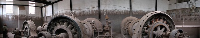 Sala de maquinas. Hidroelectrica Sloman