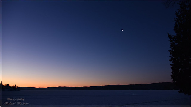 2017 Feb. 20 ~ Moon over a frozen Canadian lake