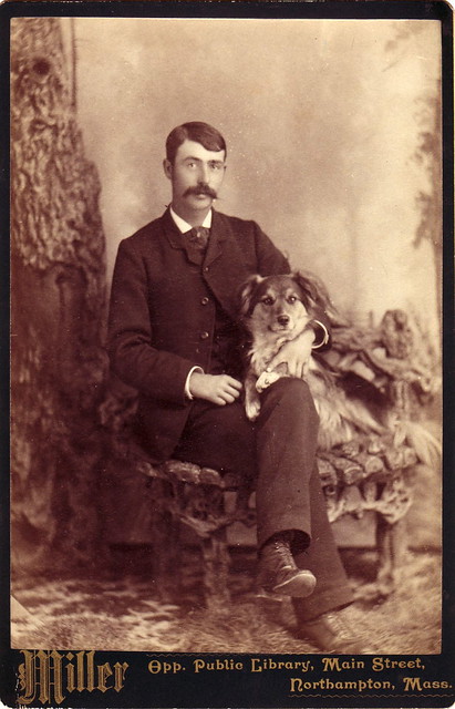 Man and Dog, Northampton, MA, circa 1880s