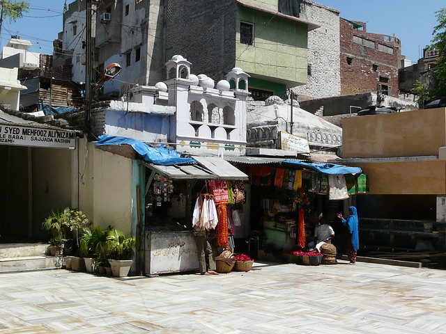 Shops on edge of dargah courtyard