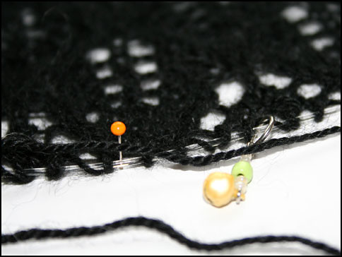 Knitting in progress