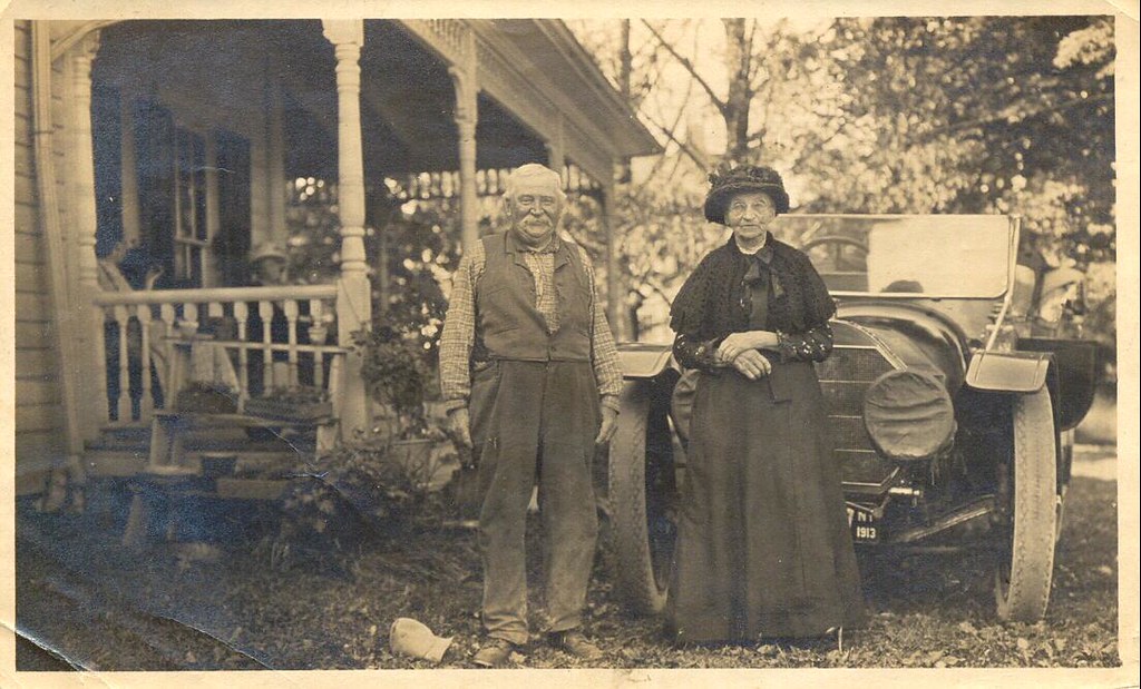 Post 1913 photo with Pierce Arrow