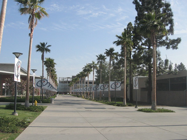 Path to parking at Cal State Fullerton