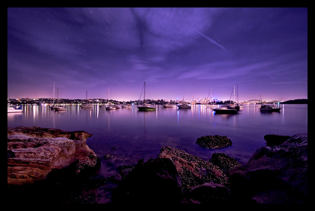 A glistening Sydney Harbour at 4.17am by markdanielowen