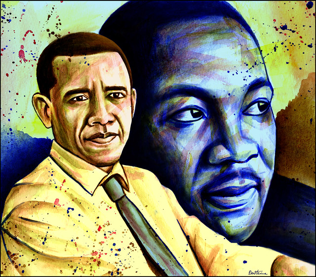 Colorful people for a Better World, Barack Obama, Martin Luther King
