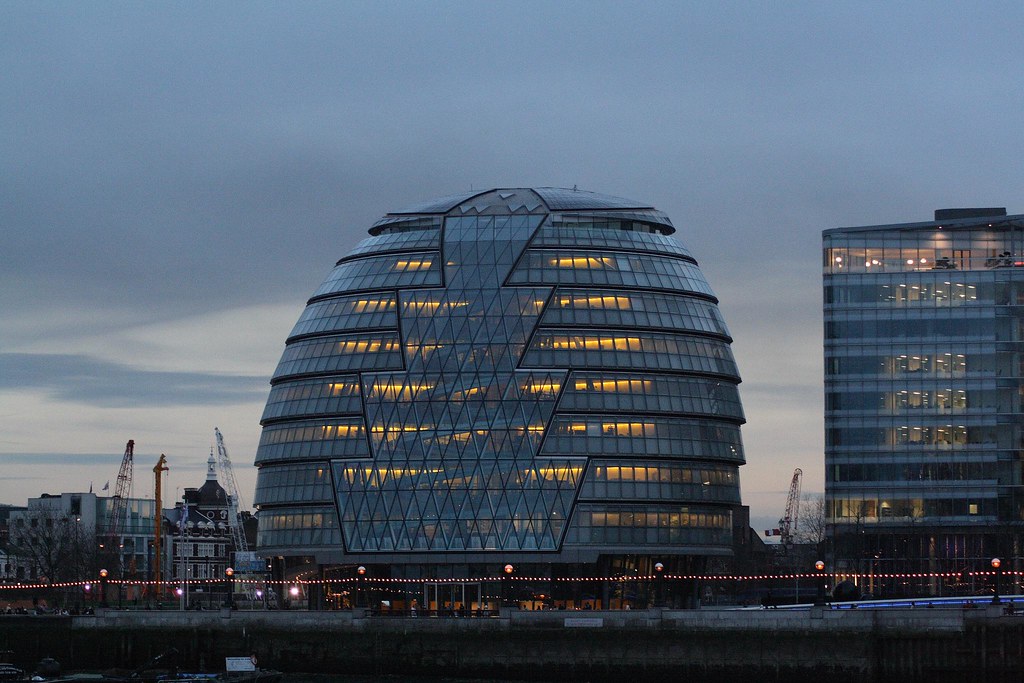 London Assembly building at Dusk