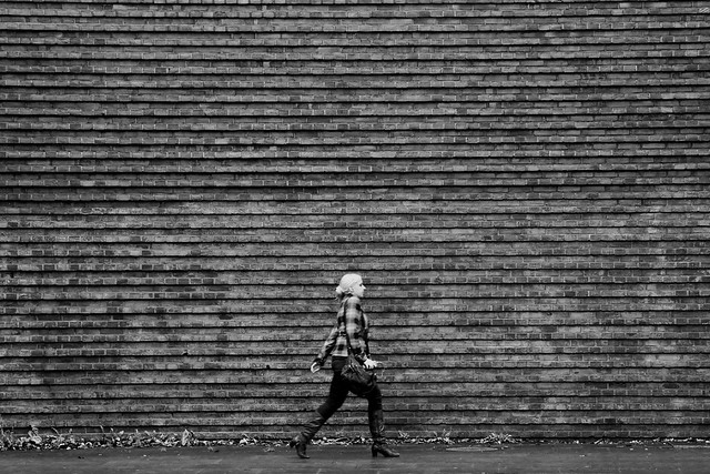 the wall and the girl.