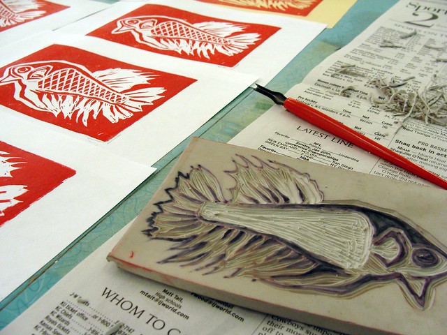 reduction relief printing