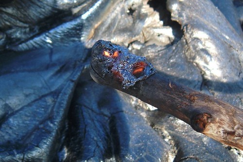lava sample on walking stick | by Sea Moon