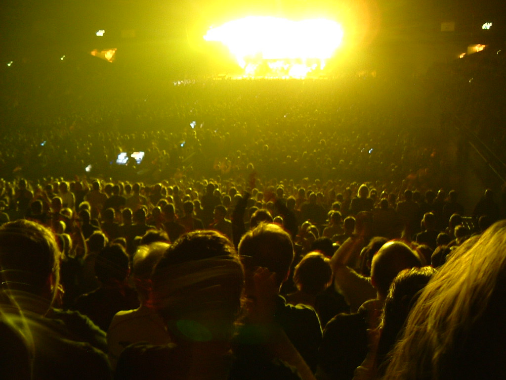 Audience Illuminated In Yellow