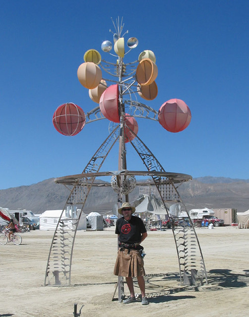 Burning Man 2004 - me at the 9 o'clock windmill