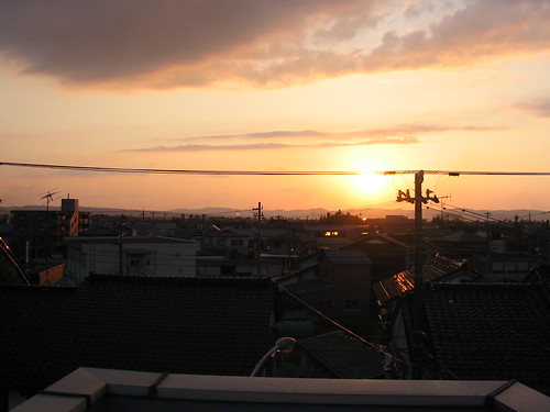 roof sunset japan landscape 日本 toyama tonami 富山 砺波