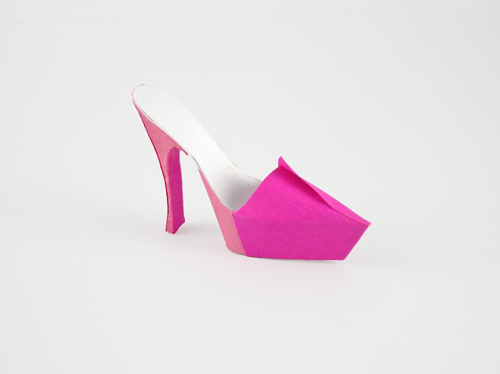 Pink Mule Platform - Paper Sculpture