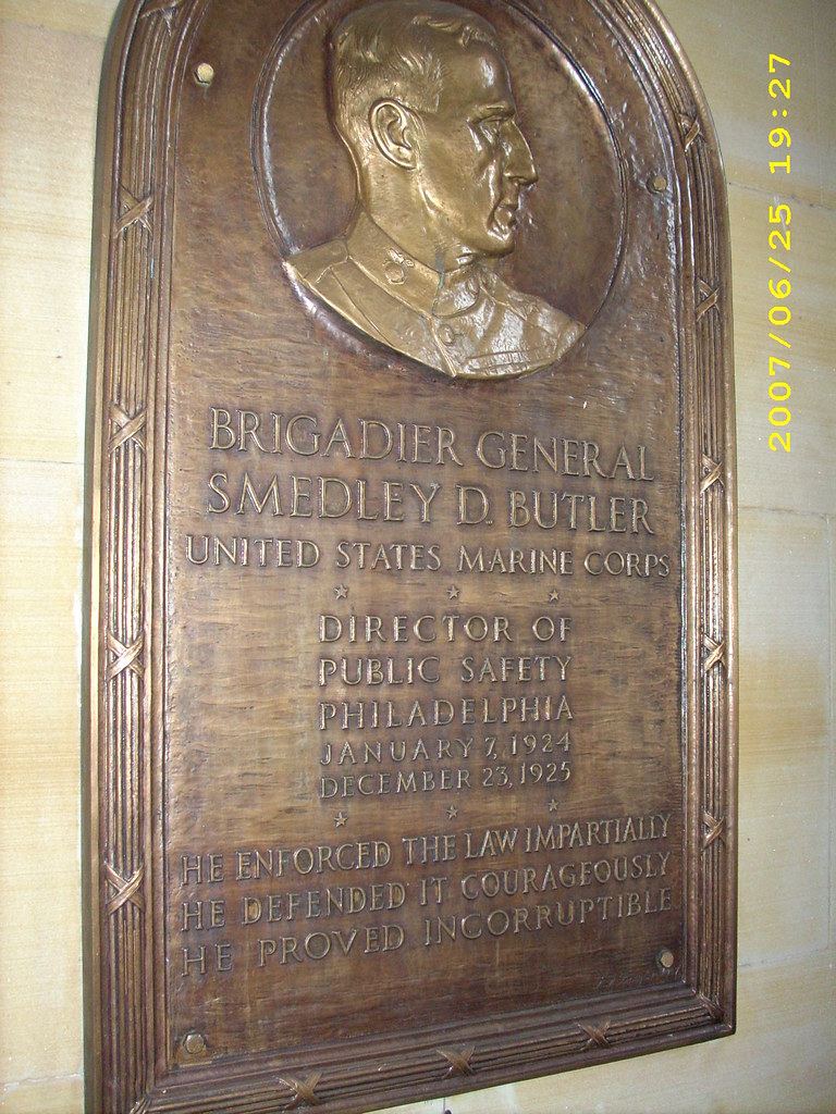 Marine | Smedley Butler memorial plaque inside Philadelphia … | Flickr