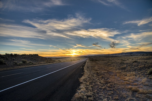 road sunset usa newmexico clouds canon nm hdr xti 400d