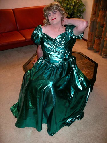 Metallic dress | Susan particularly likes metallic fabrics a… | Flickr