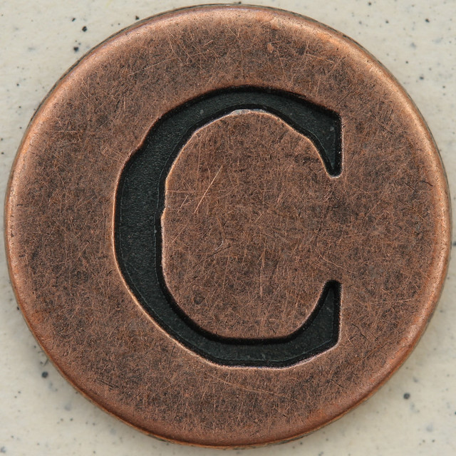 Copper Uppercase Letter C