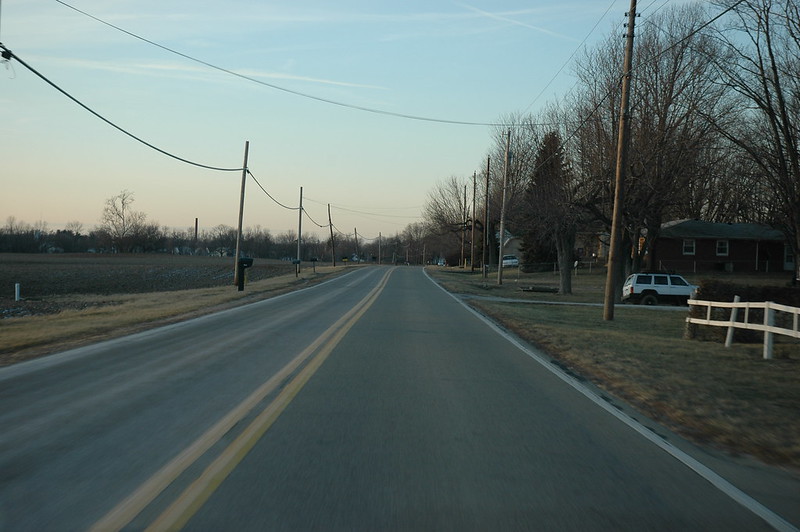 Northbound on Old US-31 in Johnson County, approaching Franklin, Indiana.