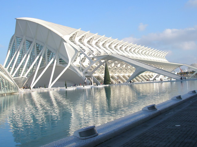 Museo de las Ciencias Príncipe Felipe, arquiteco Santaigo Calatrava 2000, Valencia, Spain