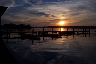 Sunset and Boat Dock (low angle)