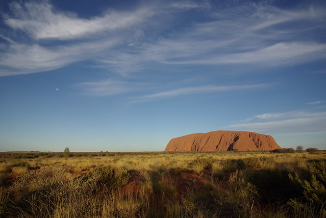 Uluru before Sunset (but after Moonrise)