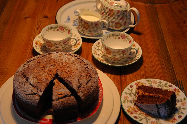 Chocolate cake to cheer us up!