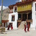 Monks practicing ritual dance at Likir Monastery, Ladakh