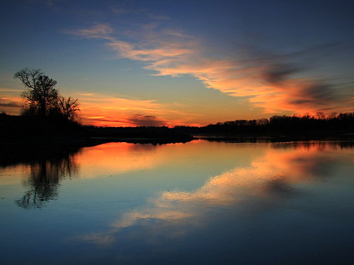sunset river missouririver