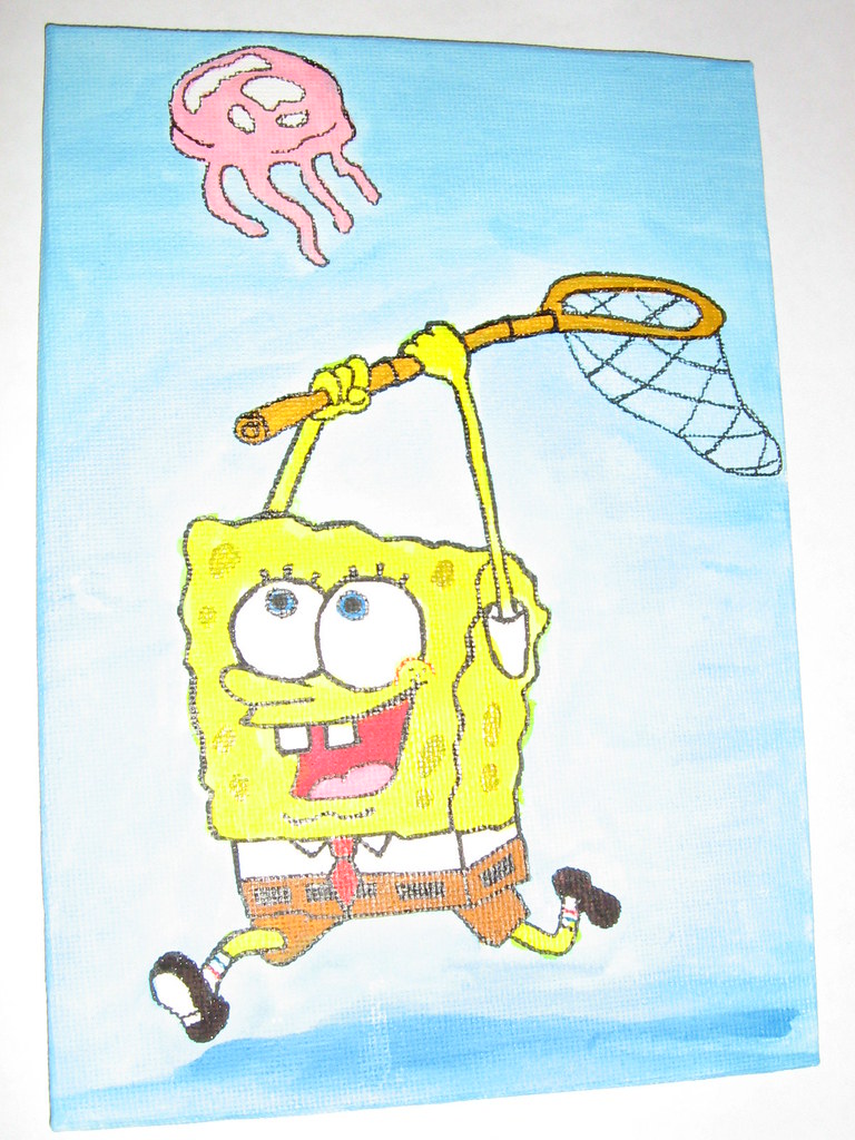 Chasing after?, Jellyfish? that'll be Spongebob Trace…