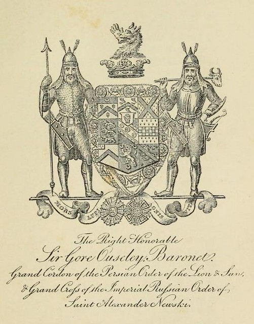 Bookplate of the Right Honourable Sir Gore Ouseley, Baronet