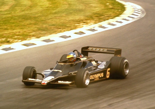 Ronnie Peterson - John Player Team Lotus - Lotus 79 - at the bottom of Paddock Bend during practice for the 1978 British Grand Prix, Brands Hatch