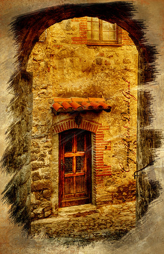 The Old passage to the wooden door HDR+texture by David Giral | davidgiralphoto.com