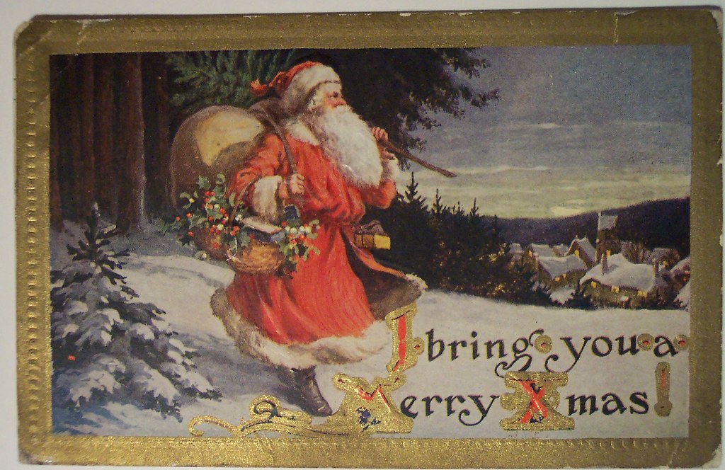 Vintage Christmas Postcard Santa | Dave | Flickr